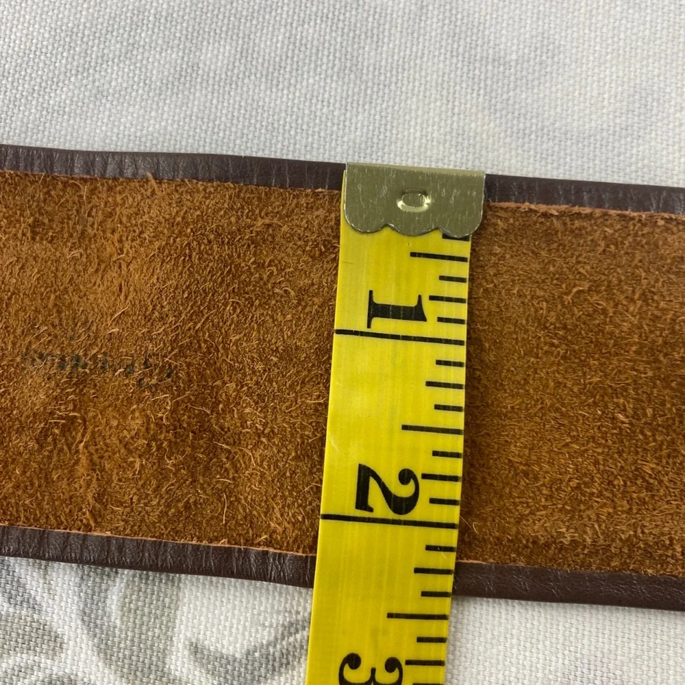 Neo Vintage BELT Bronze Tone Hammered Metal Buckle‎ And Leather  Adjustable